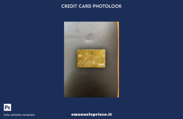 stile verificato modello frontale photolook con carta d'oro per visto bancario d